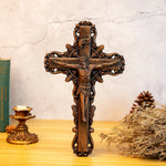 Ash wood Crucifix wood carving Crucifx ，Jesus Christ, wooden Cross gift of love - mokarve