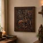 St. George the Victorious Hand-Carved Wood Icon – A Symbol of Courage & Faith - product view