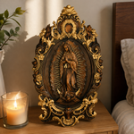 A Handcrafted Sanctuary: Our Lady of Guadalupe Wood Carving - gift presentation
