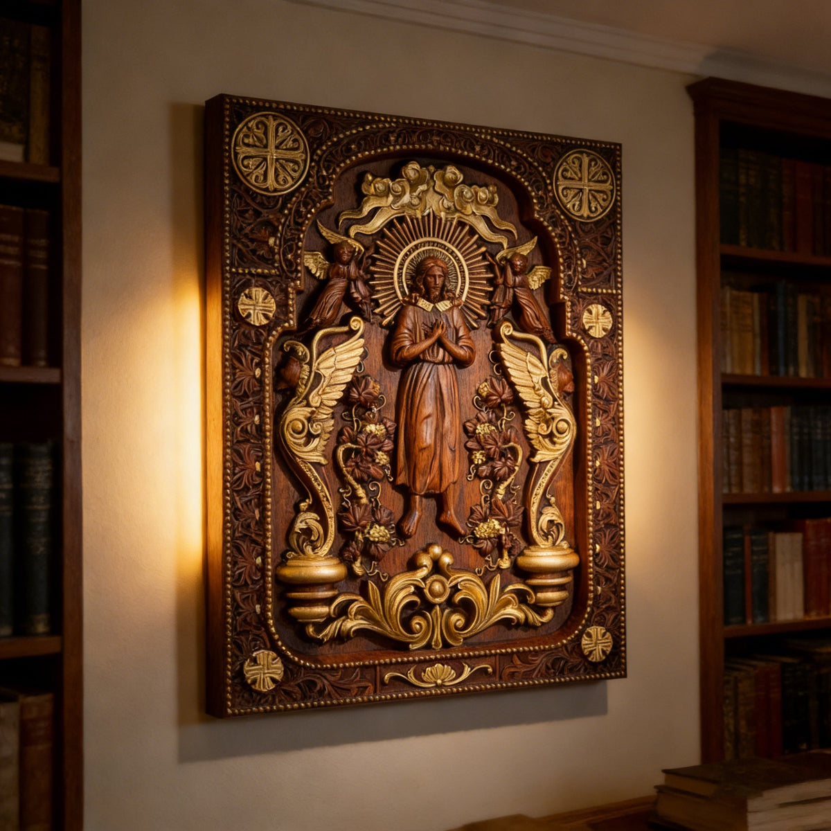Jesus Ascension Solid Wood Relief: The Perfect Faith Gift for Disciples for Christian home decor and prayer spaces
