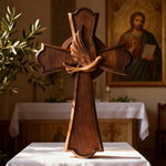 Holy Spirit Dove Wooden Cross: A Symbol of the Spirit’s Presence & Guidance - Christian gift presentation