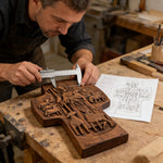 Good Shepherd Wooden Cross: A Religious Gift of Endless Care & Guidance - design detail