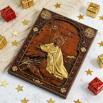 Jesus in Gethsemane Hand-Carved Wood Wall Art: The Weight of His Humble Sorrow - craftsmanship detail