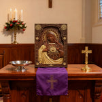 Immaculate Heart of Mary Hand-Carved Beech Wood Sculpture | Sacred Home Altar Ornament - craftsmanship detail