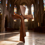 Modern Wooden Wall Cross: A Contemporary Symbol of Faith & Craftsmanship - size and finish detail