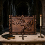 Hand-Carved Beech Wood Eagle Art: For the Bold & Spirited - product view