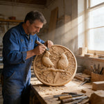 Cardinal Hand-Carved Beechwood Wall Art - Christian gift presentation