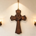 Holy Spirit Dove Wooden Cross: A Symbol of the Spirit’s Presence & Guidance - design detail