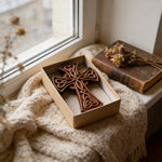 Celtic Love Cross Wood Wall Decor - gift presentation