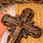 Ash wood Crucifix wood carving Crucifx ，Jesus Christ, wooden Cross gift of love - mokarve