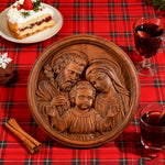 Holy Family Wooden Plaque: A Christian Symbol of Love, Faith, & Family - Christian gift presentation