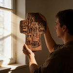 Good Shepherd Wooden Cross: A Religious Gift of Endless Care & Guidance - product view