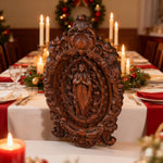 Hand-Carved Our Lady of Grace Wooden Icon: A Christian Symbol of Mary’s Devotion - gift presentation