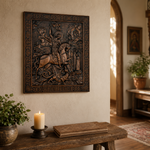 St. George the Victorious Hand-Carved Wood Icon – A Symbol of Courage & Faith - side view