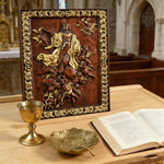 Assumption of Mary Hand-Carved Wood Wall Art: A Tribute to Heavenly Glory - design detail