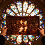 Last Supper Religious Carving Icons Gifts Wood Carving Religious Wood Wall Art - design detail
