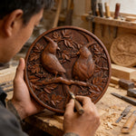 Cardinal Hand-Carved Beechwood Wall Art - product view