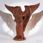 Metatron Angel Cube Beechwood Guardian Ornament: Soulful Resonance of Faith and Art - product view