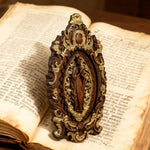 Hand-Carved Our Lady of Grace Wooden Icon: A Christian Symbol of Mary’s Devotion - craftsmanship detail