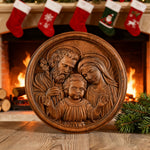Holy Family Wooden Plaque: A Christian Symbol of Love, Faith, & Family - Christian gift presentation