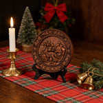 The Last Supper Round Wooden Sculpture - product view