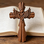 Angel Guardian Cross Wall Decoration - craftsmanship detail