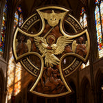 Orthodox Archangel Michael Wooden Sculpture - Gives Us Strength and Courage to Move Forward - craftsmanship detail
