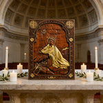 Jesus in Gethsemane Hand-Carved Wood Wall Art: The Weight of His Humble Sorrow - craftsmanship detail