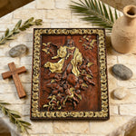 Assumption of Mary Hand-Carved Wood Wall Art: A Tribute to Heavenly Glory - side view
