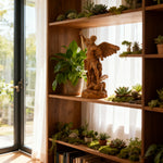 Boxwood Archangel Michael Carving: A Christmas Gift of Divine Protection - design detail