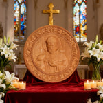 St. Francis of Assisi Wood Icon - size and finish detail