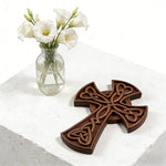 Celtic Love Cross Wood Wall Decor - product view