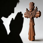 Angel Guardian Cross Wall Decoration - size and finish detail