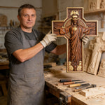 New Ascension Cross: Glory of Resurrection & Proclamation of Redemption - size and finish detail