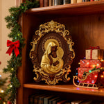 Mother Mary with Baby Jesus Wood Carving Decor - craftsmanship detail