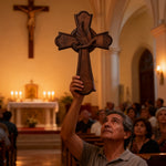Holy Spirit Dove Wooden Cross: A Symbol of the Spirit’s Presence & Guidance - size and finish detail