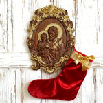 “St. Joseph & Child Jesus” Hand-Carved Wood Icon – A Timeless Christian Gift for Father’s Day & Faithful - product view