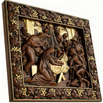 Nativity Scene Wooden Plaque – A Handcrafted Reminder of Christ's Birth - design detail