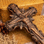 Ash wood Crucifix wood carving Crucifx ，Jesus Christ, wooden Cross gift of love - mokarve