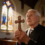 Eternal Heart Hand-Carved Wood Cross: Faith Woven with Love - Christian gift presentation