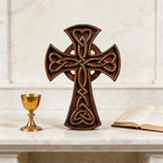 Celtic Love Cross Wood Wall Decor - design detail
