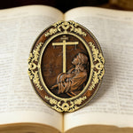 The Prayer in Gethsemane Solid Wood Carving: Find Steady Strength in His Sorrow - Christian gift presentation