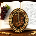 Jesus Hill Garden Prayer Plaque Wood Carving - side view