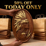 Native American Indian woman natural wood carving decoration, native day gift - Christian gift presentation