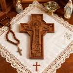 mokarve Ascension of Jesus wood carving cross - product view