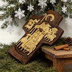 Good Shepherd Wooden Cross: A Religious Gift of Endless Care & Guidance - product view