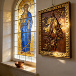 Assumption of Mary Hand-Carved Wood Wall Art: A Tribute to Heavenly Glory - Christian gift presentation