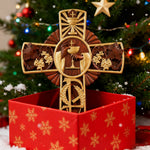 Eucharistic Chalice Wooden Cross: A Christian Symbol of the Last Supper & Redemption - product view