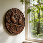 Red Cardinal Couple Hand-Carved Wood Figurine: A Symbol of Hope & Spiritual Connection - side view