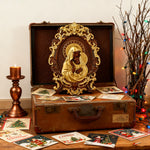 Mother Mary with Baby Jesus Wood Carving Decor - Christian gift presentation